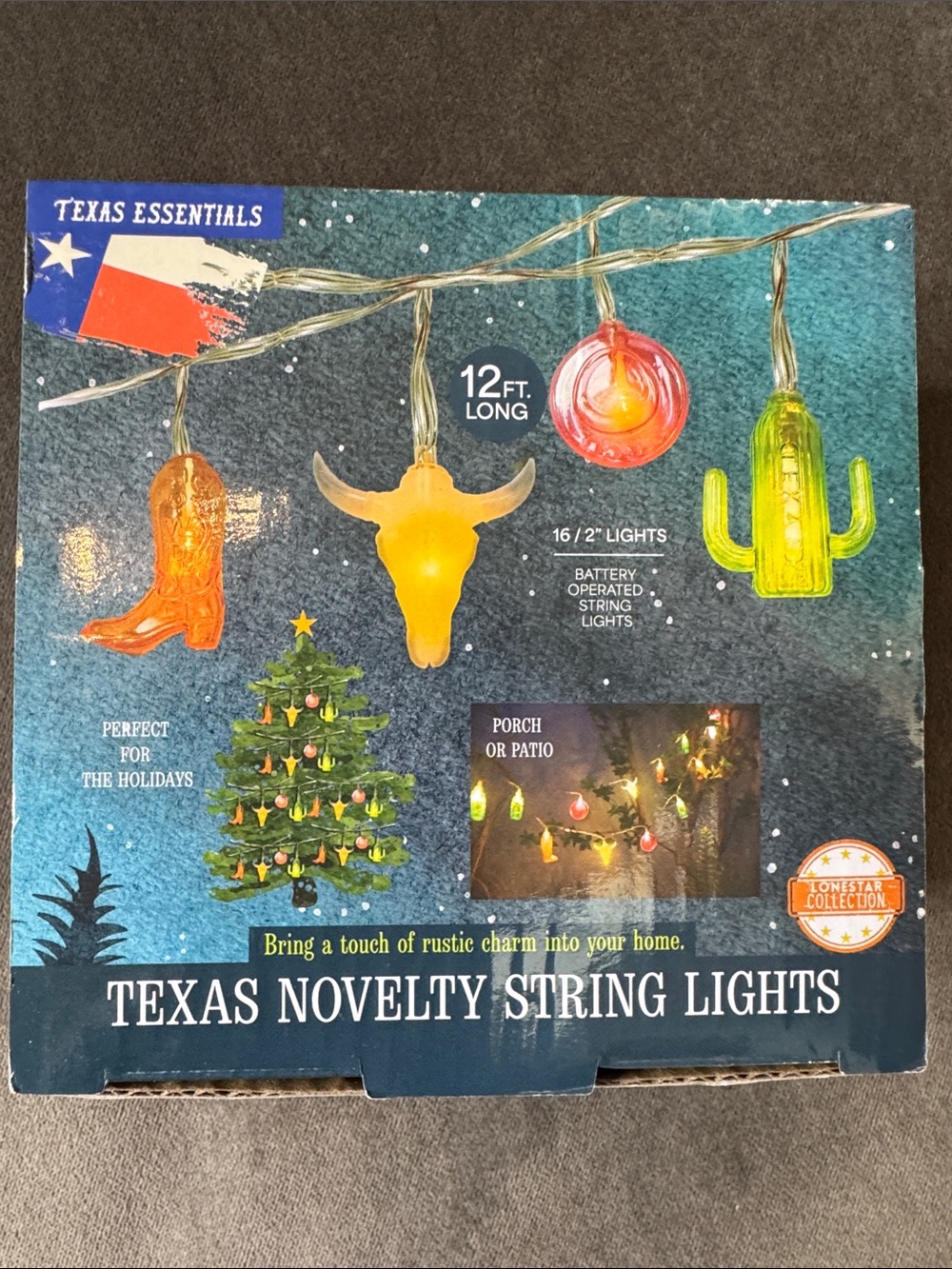 Texas Essentials Multicolor Texas Novelty String Lights Holiday Battery Operated